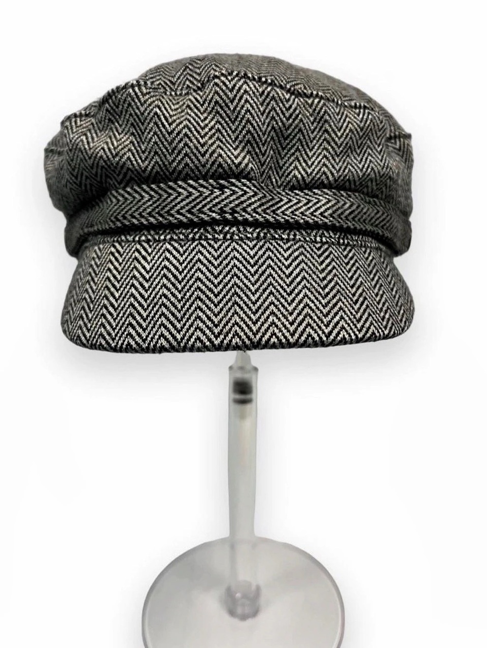 Vintage Style Herringbone Newsboy Cap Fiddler Hat One Size